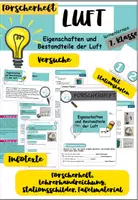 Vorschau - Arbeitsblätter - Forscherheft: Eigenschaften und Bestandteile der Luft - Deckblatt