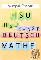 Vorschau - Anderer Materialtyp - Wimpel Fächer für die Lernwand - Deckblatt