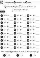 Vorschau - Arbeitsblätter - 3 Minuten Rechnen | Einmaleins üben | Mathe 2. Klasse - Seite 2