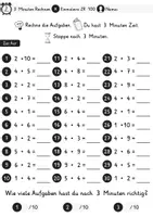Vorschau - Arbeitsblätter - 3 Minuten Rechnen | Einmaleins üben | Mathe 2. Klasse - Seite 1