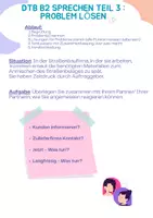 Vorschau - Arbeitsblätter - DTB B2 Sprechen Teil 3 Lösung finden (Straßenbaufirma Zulieferer unzuverlässig) - Deckblatt