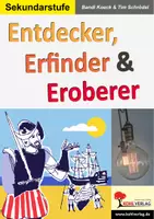 Vorschau - Arbeitsblätter - Entdecker, Erfinder und Eroberer | Marco Polo, Columbus, Leonardo da Vinci, Alexander der Große, Wikinger | Geschichte Sekundarstufe I Klasse 5-9 Lösungen - Deckblatt