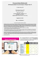 Vorschau - Unterrichtsreihen - Kreuzworträtsel Mathematik – 34 Rätsel zur Festigung des Allgemeinwissens | Mathematik Sekundarstufe I+II Klasse 5–13 | Algebra, Pythagoras, Gauss, Vertretungsstunde, Lösungen - Seite 1