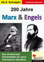 Vorschau - Arbeitsblätter - 200 Jahre Marx und Engels | Geschichte Sekundarstufe I II Klasse 8–13 | Kommunismus, Marxismus, Sozialismus, Industrialisierung, Sowjetunion, Kalter Krieg, Lösungen, Arbeitsblätter Kopiervorlagen Freiarbeit - Deckblatt