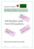Vorschau - Arbeitsblätter - Smalltalk - Questions - Deckblatt