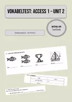 Vorschau - Test - Vokabeltest Access 1 - Unit 2 - Part A - Deckblatt