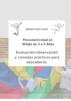 Vista previa - Evaluación - Evaluacion y observacion psicomotricidad educacion infantil - Portada