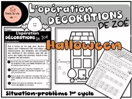 Aperçu - Préparation de séance / Séance complète - Situation-problème Halloween Les décorations de Zoé - Page de couverture