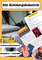 Vorschau - Arbeitsblätter - Kleidungsindustrie: Geschichte, Fast Fashion, Nachhaltigkeit - Unterrichtsmaterial für Schulen - Deckblatt