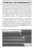 Vorschau - Arbeitsblätter - Kleidungsindustrie: Geschichte, Fast Fashion, Nachhaltigkeit - Unterrichtsmaterial für Schulen - Seite 1