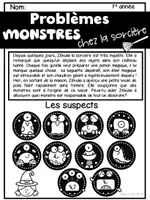 Aperçu - Préparation de séance / Séance complète - Problèmes MONSTRES chez la sorcière CP mathématiques - Page 1