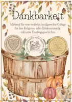 Vorschau - Arbeitsblätter - Dankbarkeit I Collage zum Thema Dankbarkeit inkl. Geschichte - Deckblatt