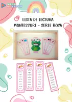 Vista previa - Refuerzo / NEE / Materiales de apoyo - Lista de lectura montessori - serie rosa - Portada