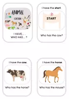 Vorschau - Interaktives Material - I have ... Who has...? - Animal Edition (2fach diff) - Seite 1