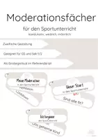 Vorschau - Fördermaterial/Inklusion - Moderationsfächer: Einstiegsritual Sportunterricht - Deckblatt