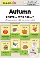 Vorschau - Spiele - Autumn Fall Herbst Lesespiel I have ... who has ... differenziert - Englisch - Deckblatt