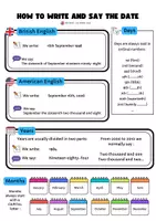 Aperçu - Fiches - How to write and say the date - Page de couverture