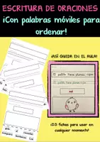 Vista previa - Hojas de trabajo - Escritura de oraciones en español. Lectura y escritura - Portada