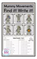 Vista previa - Hojas de trabajo - Mummy Movements - Find It! Write it! (Halloween) - Portada