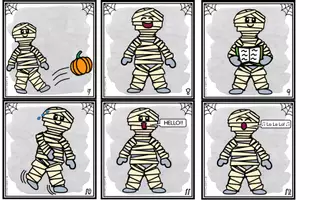 Vista previa - Hojas de trabajo - Mummy Movements - Find It! Write it! (Halloween) - página 2