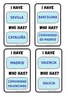 Vista previa - Juegos / Gamificación - I HAVE - WHO HAS (AUTONOMOUS COMMUNITIES & CAPITALS) - Portada