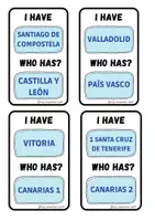 Vista previa - Juegos / Gamificación - I HAVE - WHO HAS (AUTONOMOUS COMMUNITIES & CAPITALS) - página 1