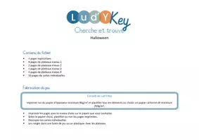 Aperçu - Apprentissages en autonomie - Jeu de société Cherche et trouve sur Halloween - Page 1