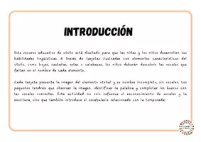 Vista previa - Tarjetas / Manipulativos - vocales de otoño - página 1