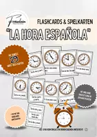 Vorschau - Poster - Flashcards - ⏰ la hora - Wort-Bild-Karten ⏰ - Deckblatt