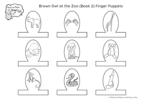 Aperçu - Feuilles d'exercices - Read and Rhyme with Brown Owl- Finger Puppets - Page 3