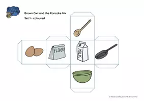 Aperçu - Jeux - Brown Owl and the Pancake Mix - Vocabulary Dice - Page 1