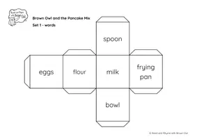 Aperçu - Jeux - Brown Owl and the Pancake Mix - Vocabulary Dice - Page 3