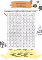 Vorschau - Arbeitsblätter - Wordsearch - Christmas - Suchsel - Unterstufe - Seite 1