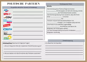 Vorschau - Stundenentwürfe - Politische Institutionen Deutschlands: Parteien, Bundeskanzler und Bundesverfassungsgericht | Materialpaket - Seite 2