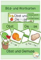 Vorschau - Bildkarten - Obst und Gemüse - Bild- und Wortkarten - Deckblatt