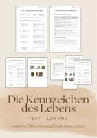 Vorschau - Test - Test: Kennzeichen des Lebens / der Lebewesen (Differenzierung) - Deckblatt
