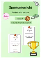 Vorschau - Anderer Materialtyp - Basketball-Urkunde - Deckblatt