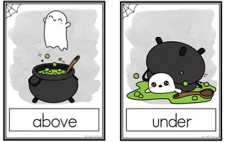 Aperçu - Feuilles d'exercices - Prepositions of Place - Halloween Edition - Bundle - Page 3