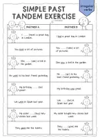 Vorschau - Arbeitsblätter - Tandem exercise: simple past - Seite 1