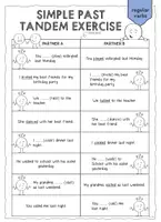 Vorschau - Arbeitsblätter - Tandem exercise: simple past - Seite 2