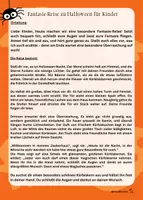 Vorschau - Arbeitsblätter - Fantasie-Reise zu Halloween Grundschule - Seite 1