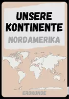 Vorschau - Stationenlernen - Nordamerika - Unsere Kontinente Geographie/Erdkunde Heftchen mit Lösungen - Deckblatt
