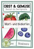 Vorschau - Fördermaterial/Inklusion - OBST UND GEMÜSE Wort- und Bildkarten - Deckblatt