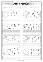 Vorschau - Arbeitsblätter - OBST UND GEMÜSE Buchstabenchaos - Seite 2