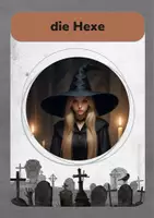 anteprima - Flashcard - Carte di vocabolario di Halloween – lessico in tedesco - Pagina 3
