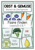 Vorschau - Spiele - OBST & GEMÜSE Paare finden - Deckblatt