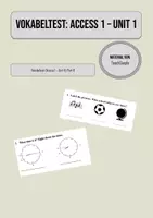 Vorschau - Test - Vokabeltest Access 1 - Unit 1 - Part B - Deckblatt