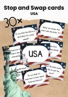 Aperçu - Feuilles d'exercices - Stop and Swap Cards - Conversatzion Cards - USA - Page de couverture