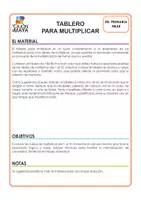 Vista previa - Refuerzo / NEE / Materiales de apoyo - Tabla para multiplicar + plantilla para rellenar - página 1