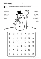 Vorschau - Arbeitsblätter - Buchstabengitter Winter Kl. 1./2. - Deckblatt